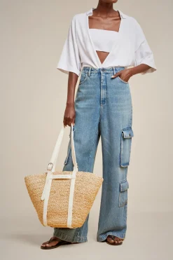 Liviana conti Maxi Tote Rafia-Donna Borse E Accessori