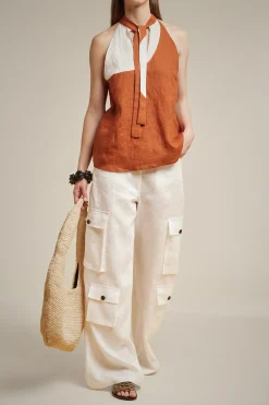 Liviana conti Top Con Fiocco-Donna Linen Selection